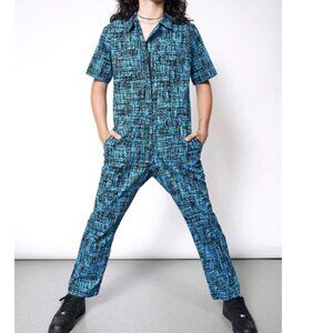 Wildfang The Essential Coveralls Jumpsuit Blue Black As Seen on TV Size Small